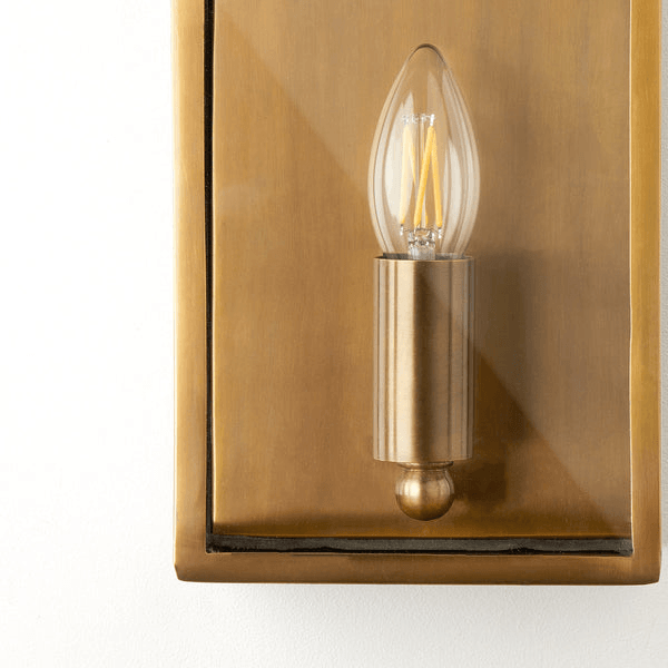 Pooky - Hastings Ip44 Exterior Wall Light - Antiqued Brass
