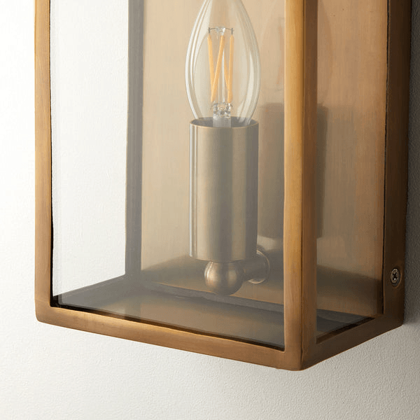 Pooky - Hastings Ip44 Exterior Wall Light - Antiqued Brass