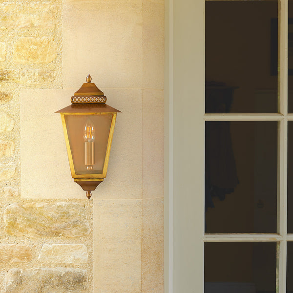 Pooky - Westport Ip44 Exterior Wall Light - Antiqued Brass