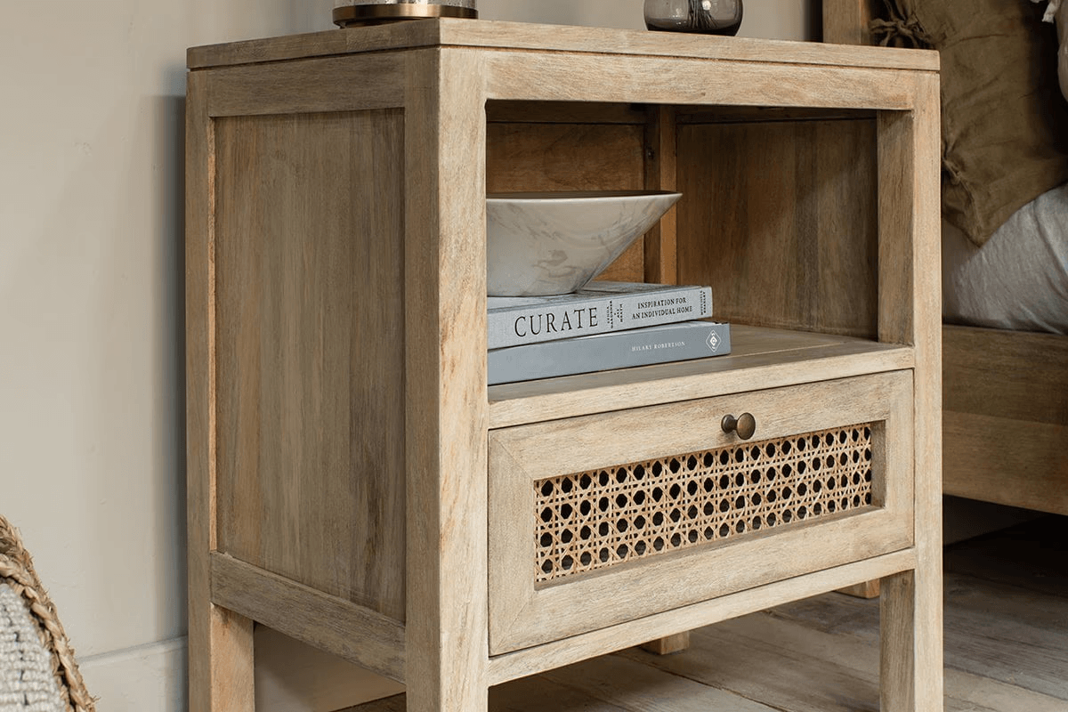 Nkuku - Kanz Mango Wood Bedside Table