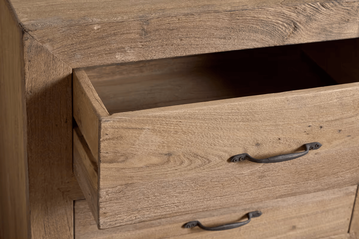 Nkuku - Iya Reclaimed Wood Chest of Drawers - Natural - Small