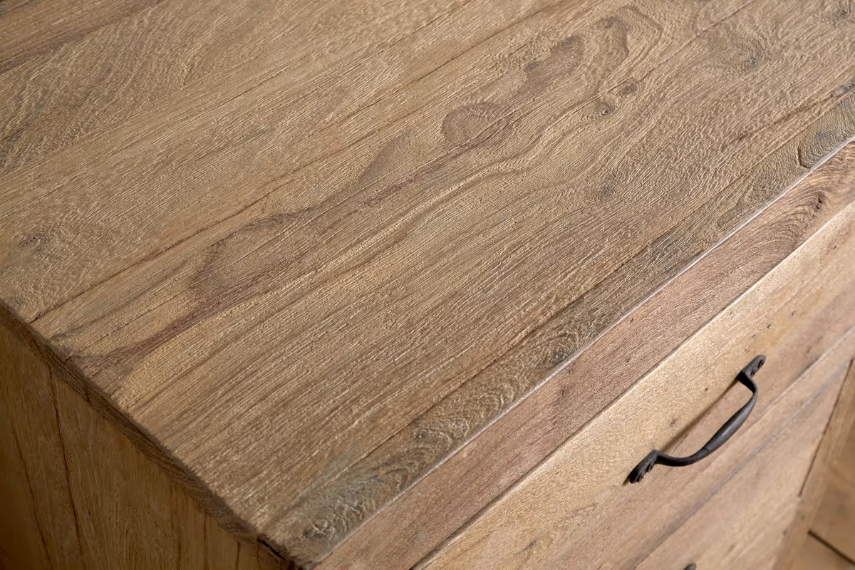 Nkuku - Iya Reclaimed Wood Chest of Drawers - Natural - Small