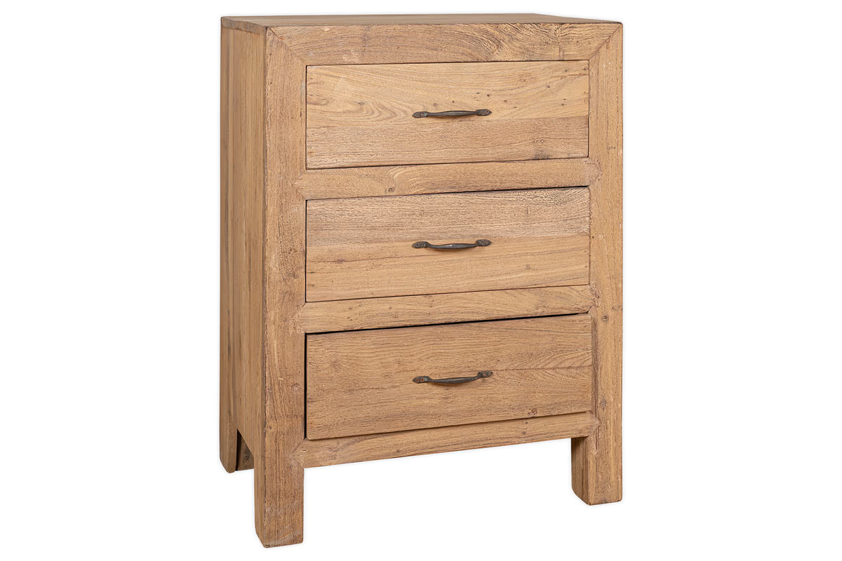 Nkuku - Iya Reclaimed Wood Chest of Drawers - Natural - Small