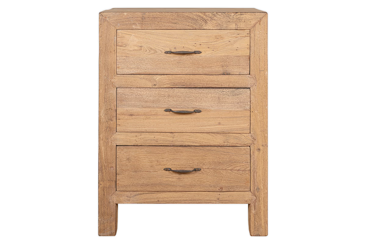 Nkuku - Iya Reclaimed Wood Chest of Drawers - Natural - Small