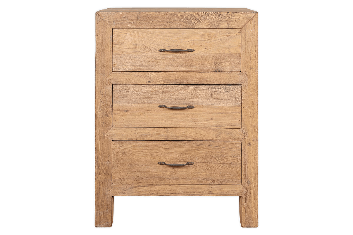 Nkuku - Iya Reclaimed Wood Chest of Drawers - Natural - Small