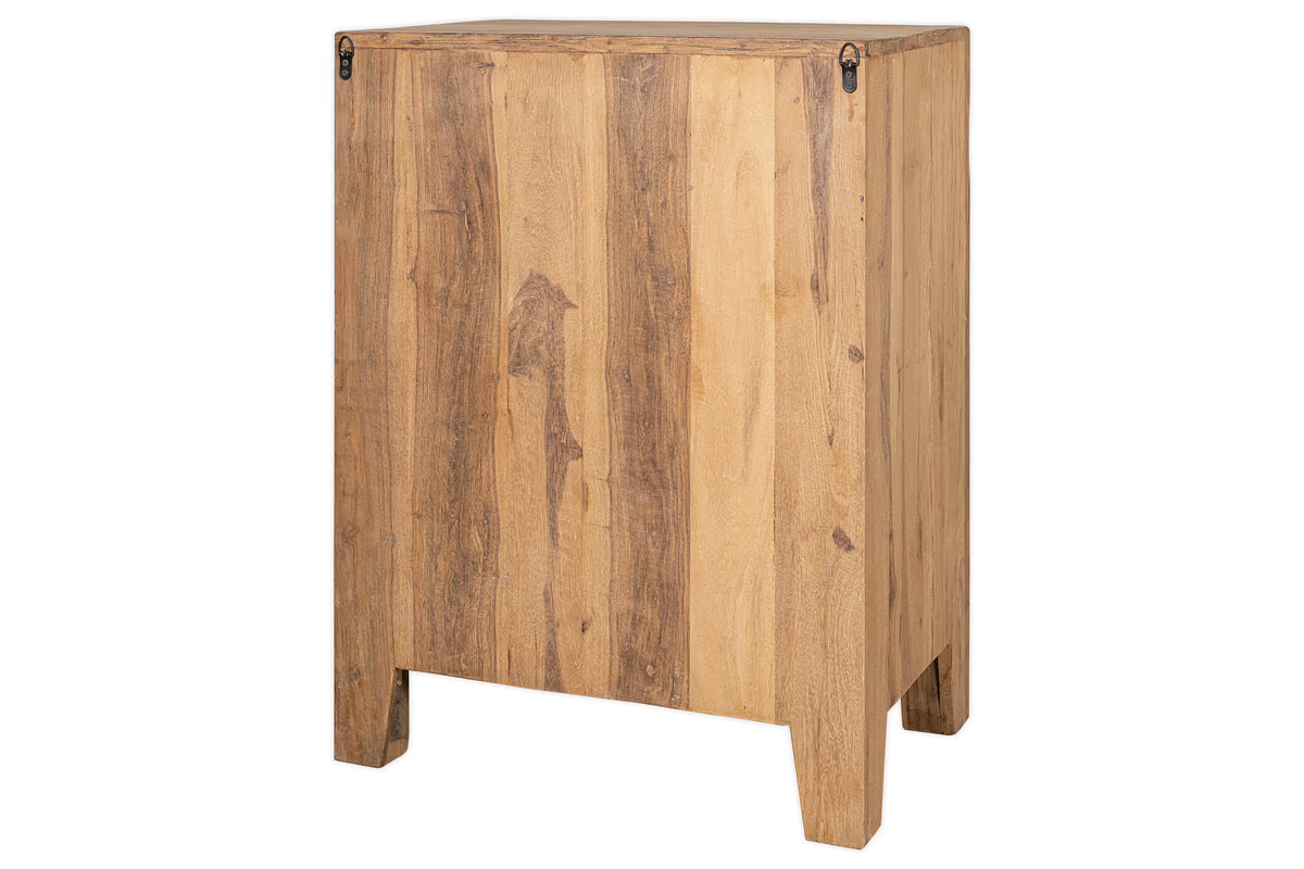 Nkuku - Iya Reclaimed Wood Chest of Drawers - Natural - Small