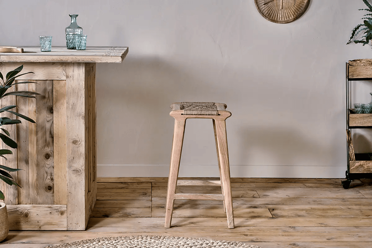 Nkuku - Vinay Woven Counter Stool - Natural