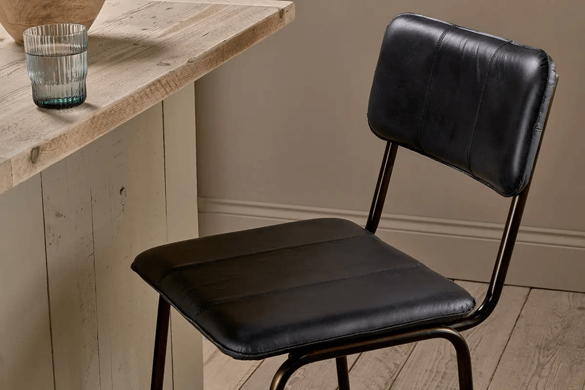 Nkuku - Ukari Counter Chair - Aged Black