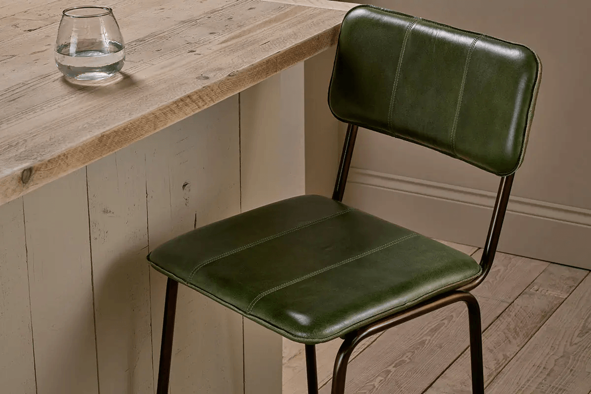 Nkuku - Ukari Counter Chair - Rich Green