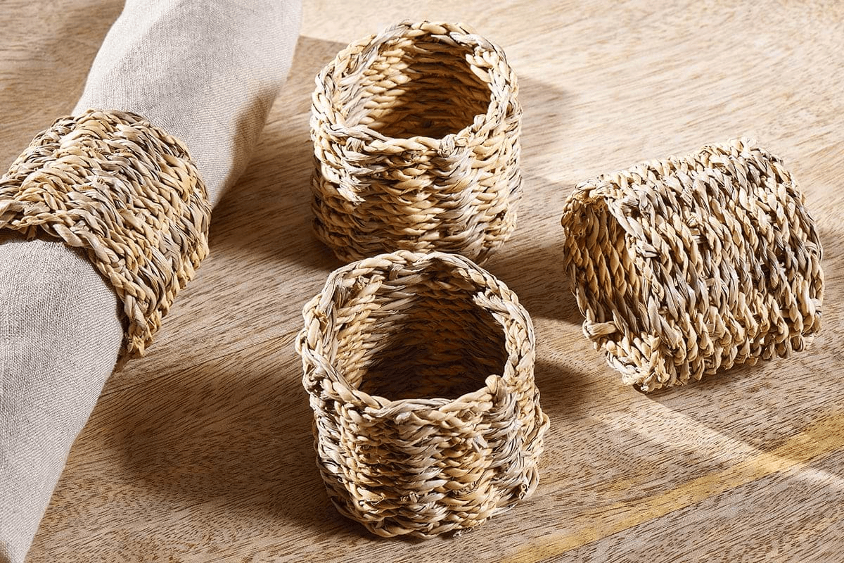 Nkuku - Aarushu Napkin Rings - Natural (Set of 4)