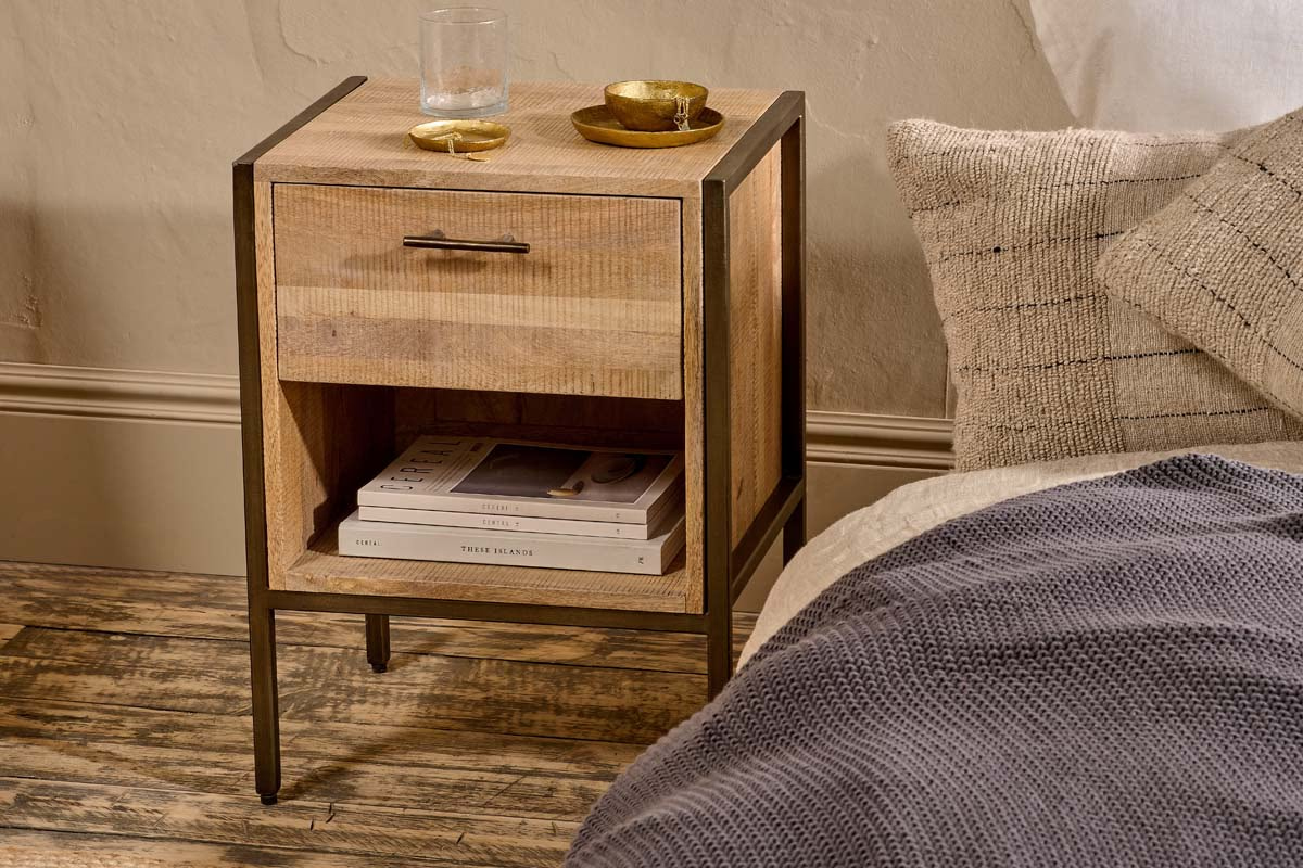 Nkuku - Dasai Mango Wood Bedside Table