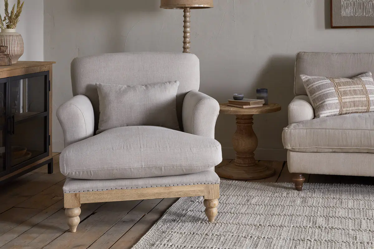 Nkuku - Kashi Linen Armchair - Natural