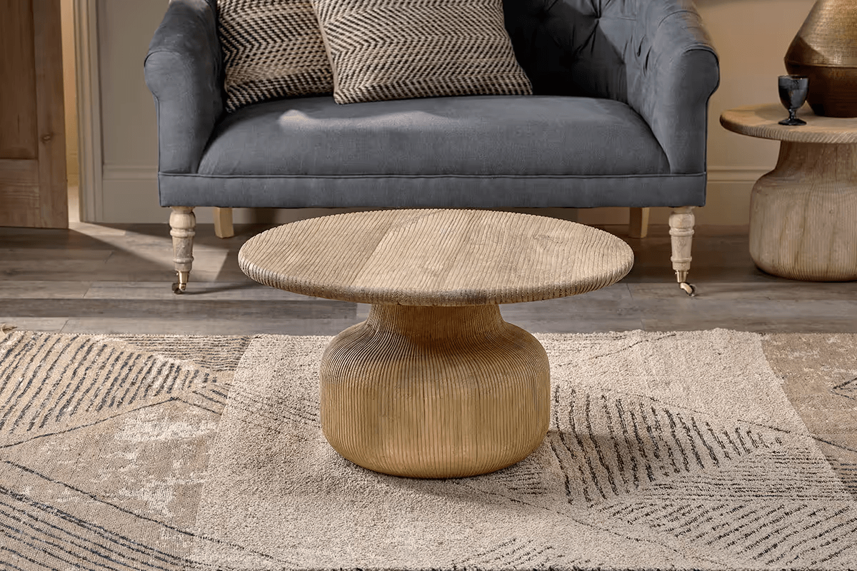 Nkuku - Vivan Grooved Wood Coffee Table