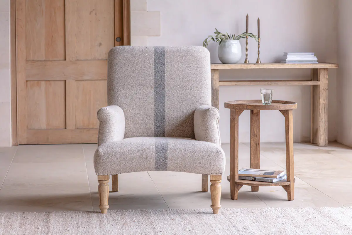 Nkuku - Kallu Wool & Cotton Occasional Chair - Natural