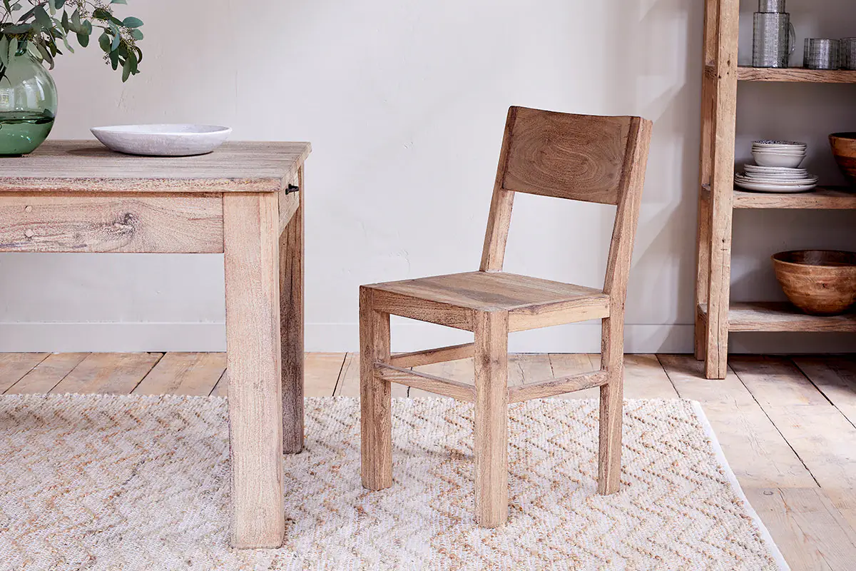 Nkuku - Fioni Reclaimed Wood Dining Chair - Natural