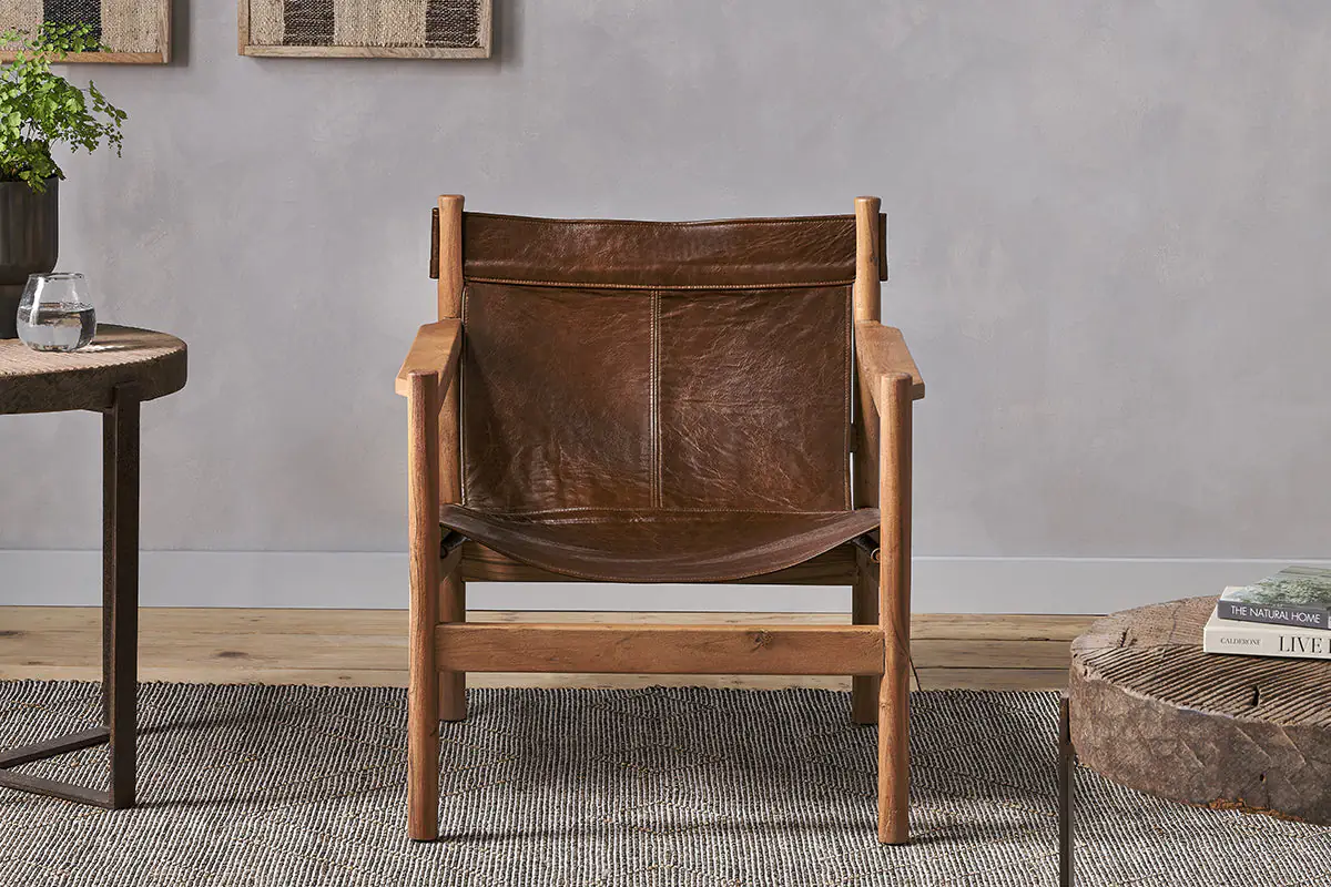 Nkuku - Dalibar Leather Lounger - Tan