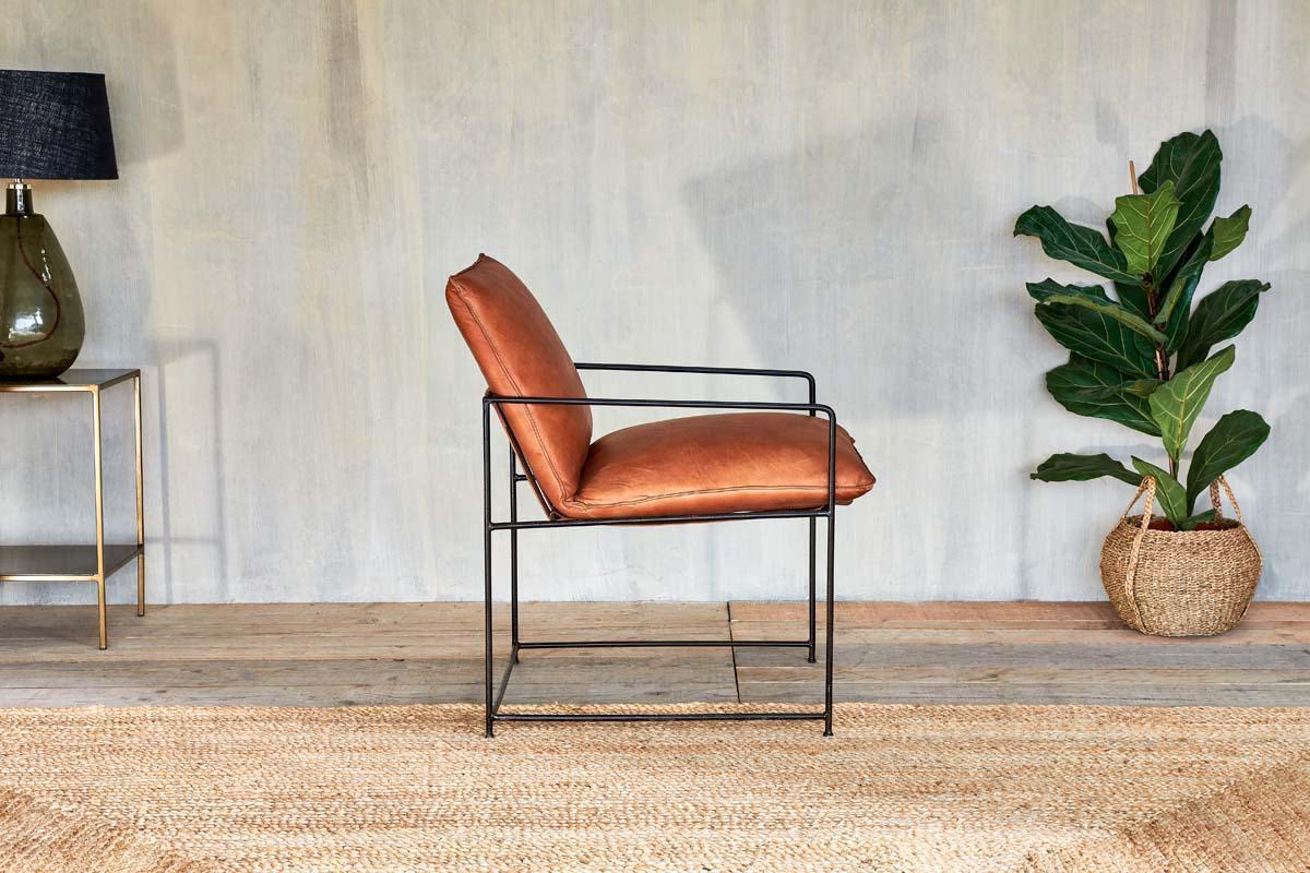 Nkuku - Durium Leather Lounger - Aged Tan