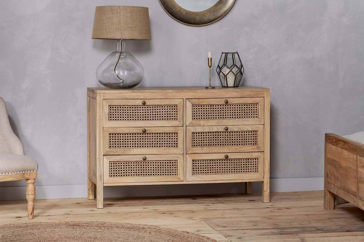Nkuku - Kanz Mango Wood Chest Of Drawers - Natural