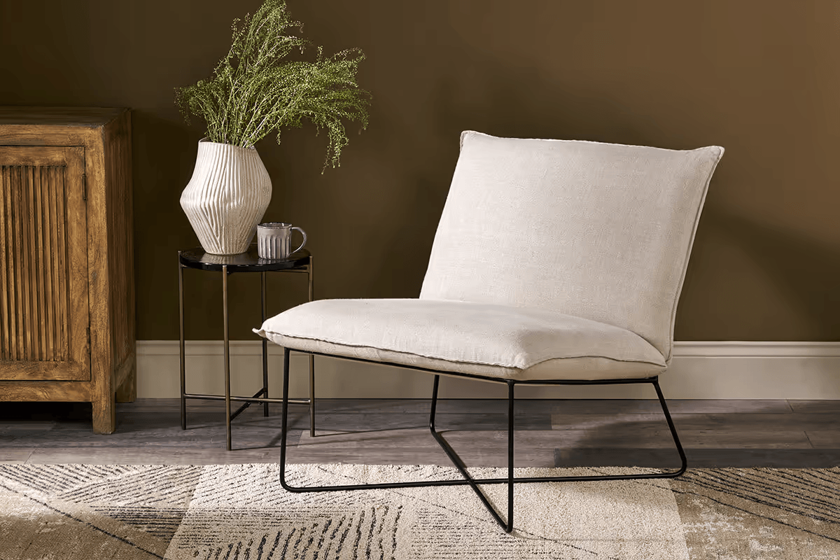 Nkuku - Kashvi Oversized Linen Lounger - Natural