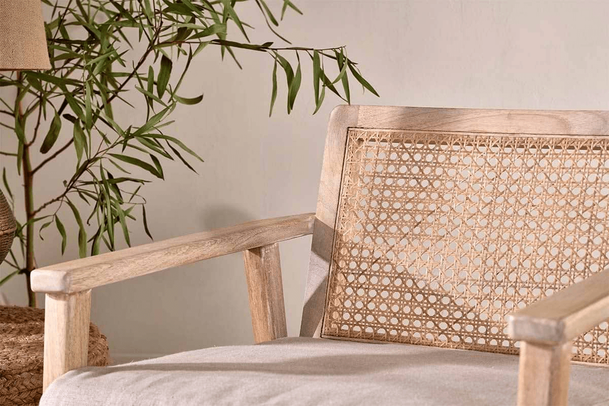 Nkuku - Atri Mango Wood & Cane Occasional Chair