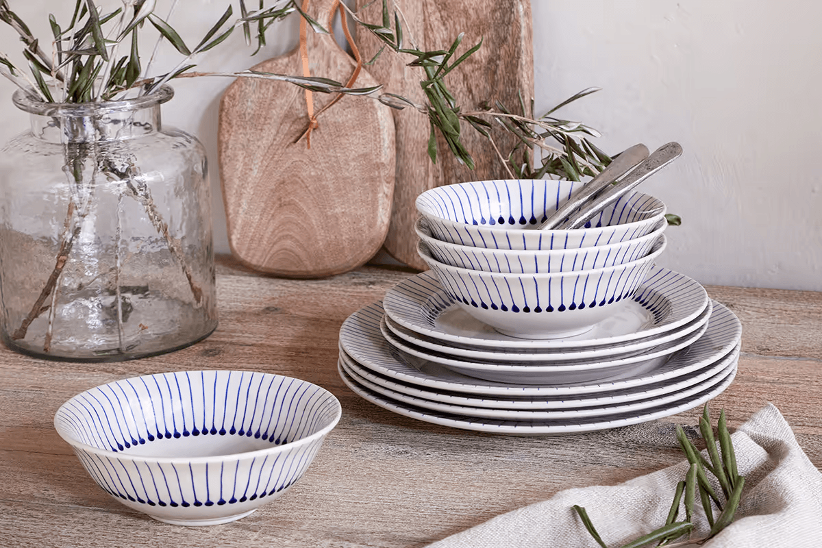 Nkuku - Iba Dinner Plate - Indigo