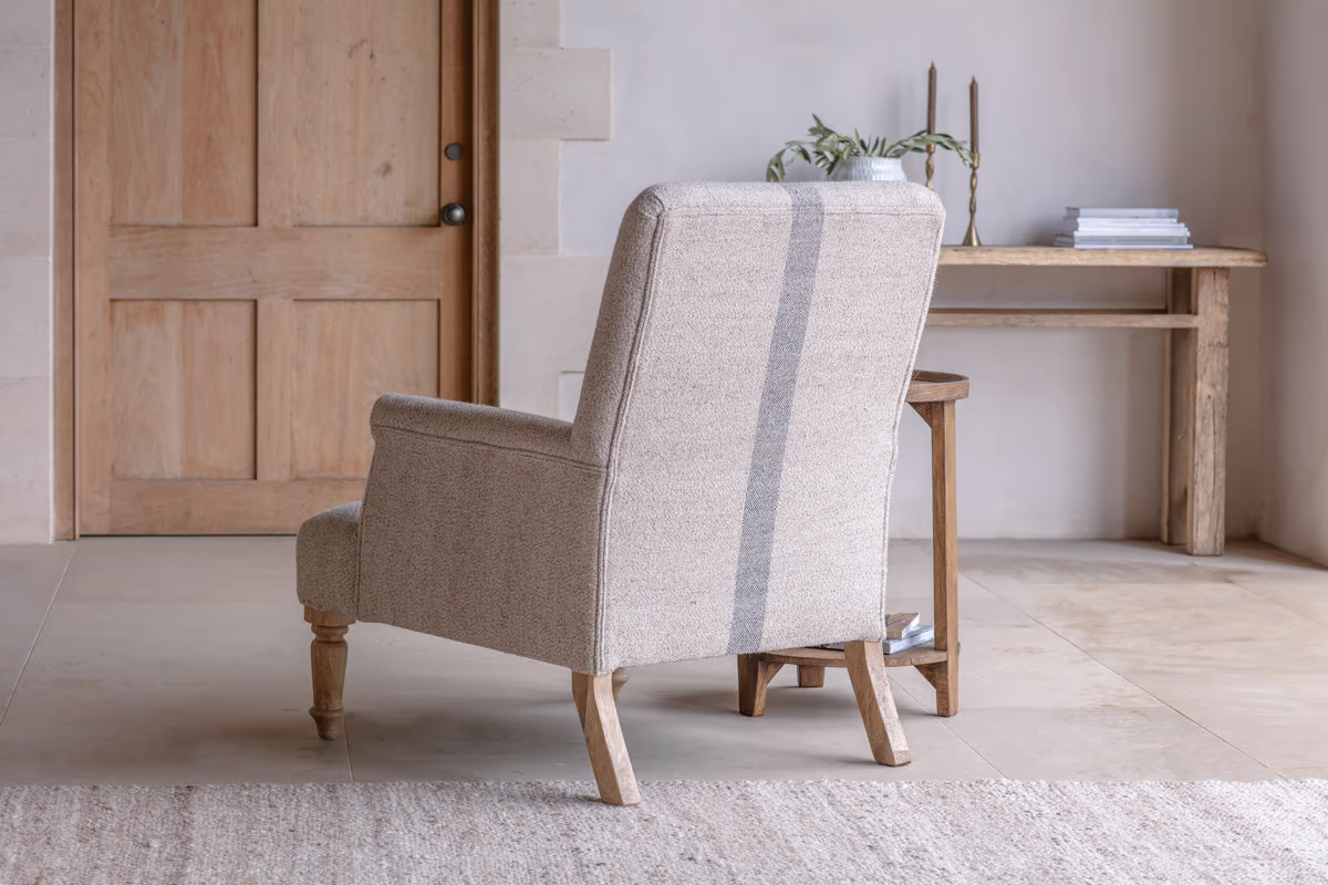 Nkuku - Kallu Wool & Cotton Occasional Chair - Natural