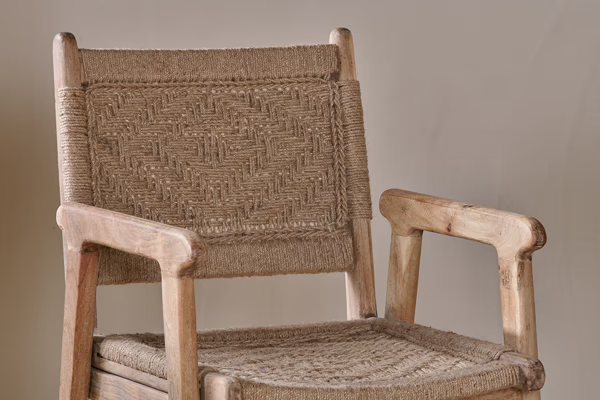 Nkuku - Vinay Woven Dining Chair - Natural
