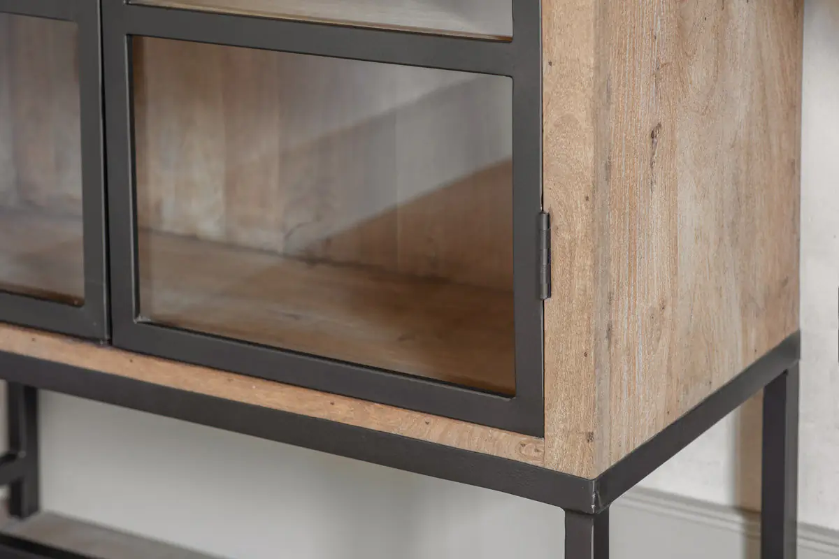 Nkuku - Nirvi Wood & Iron Cabinet - Black