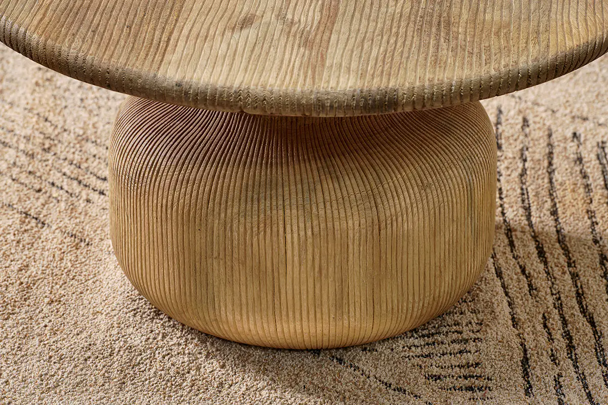 Nkuku - Vivan Grooved Wood Coffee Table