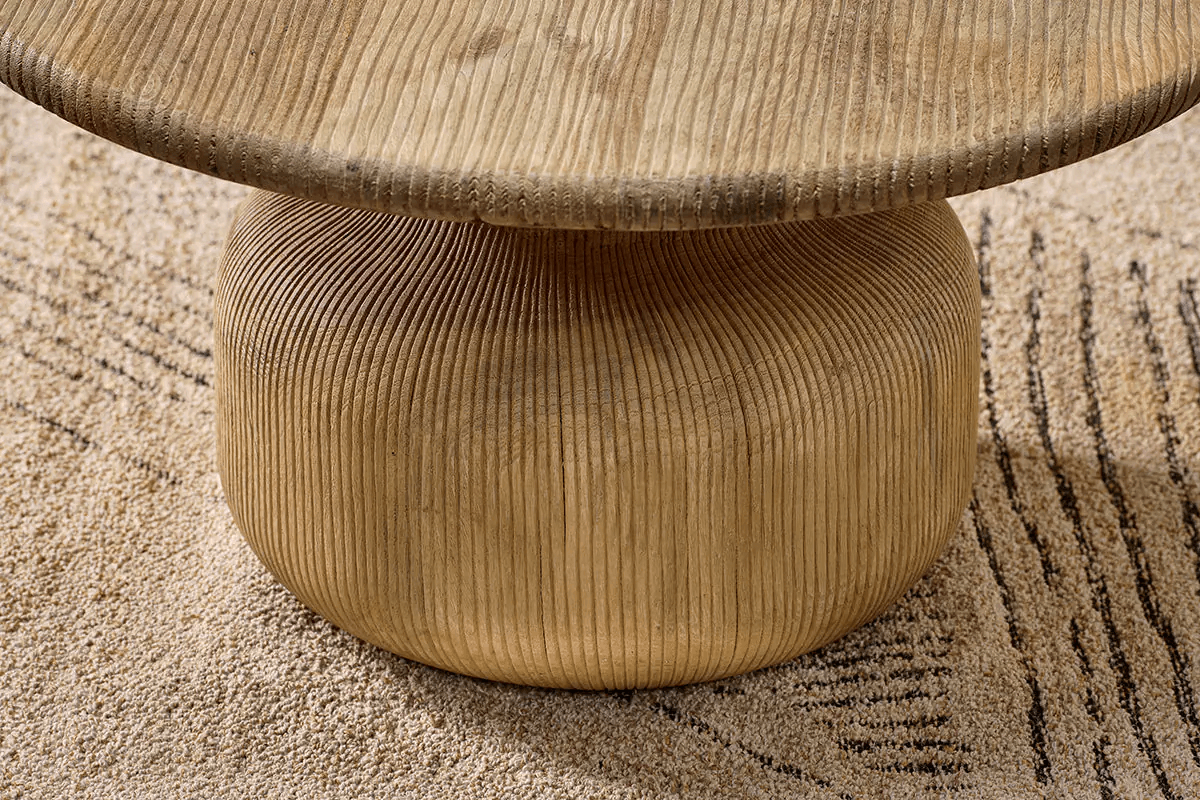 Nkuku - Vivan Grooved Wood Coffee Table