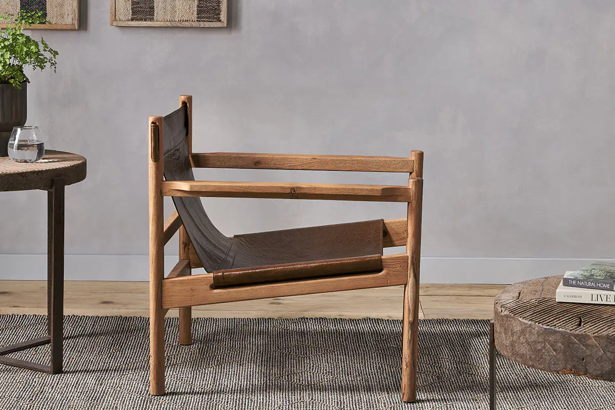 Nkuku - Dalibar Leather Lounger - Tan