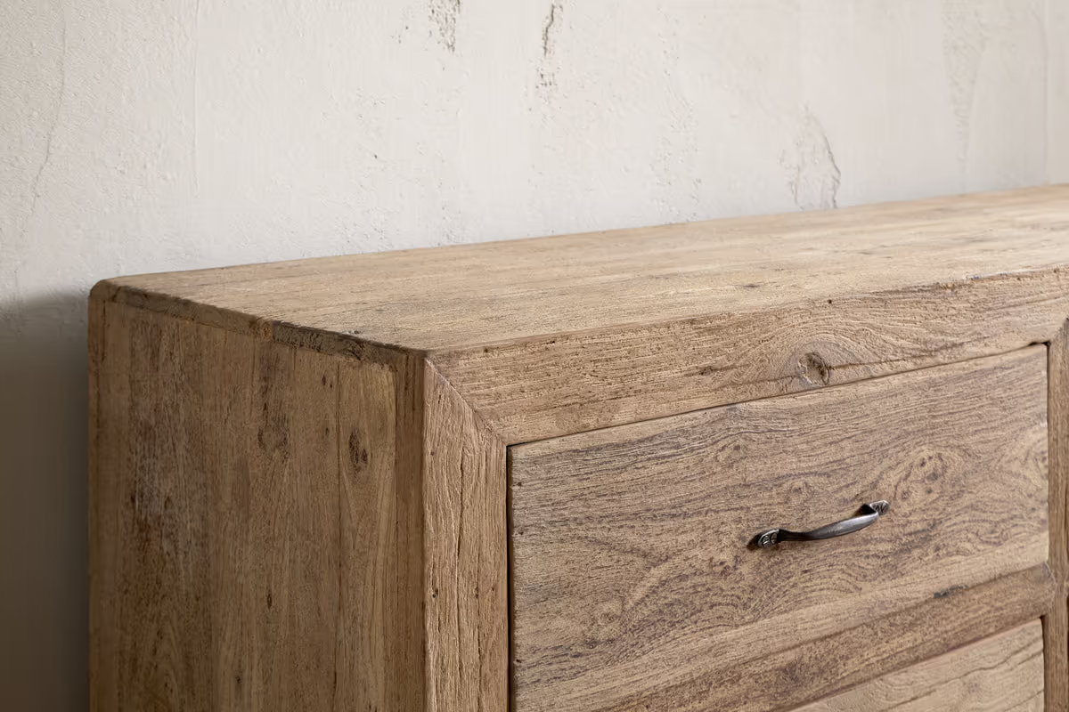 Nkuku - Iya Reclaimed Wood Chest of Drawers - Natural - Large