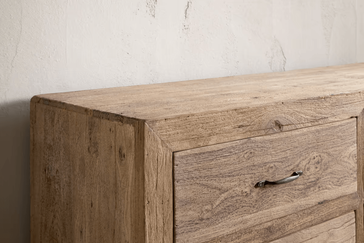 Nkuku - Iya Reclaimed Wood Chest of Drawers - Natural - Large