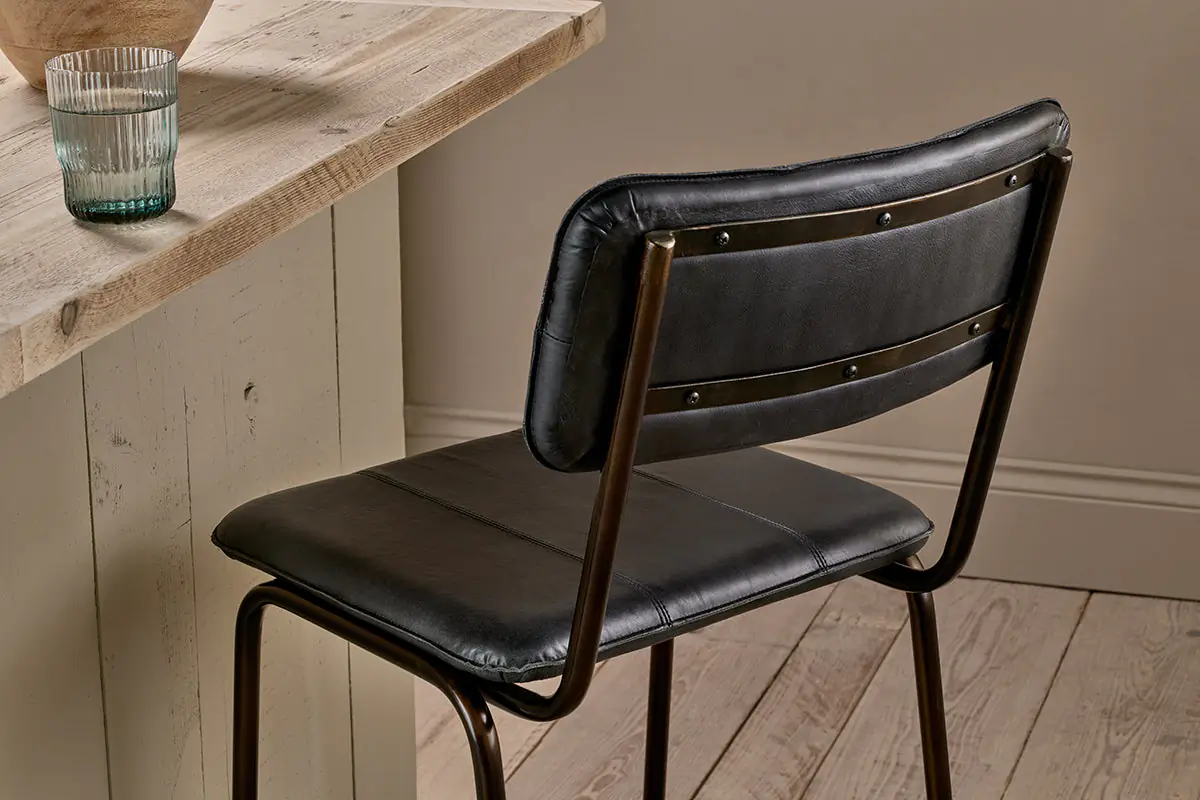 Nkuku - Ukari Counter Chair - Aged Black