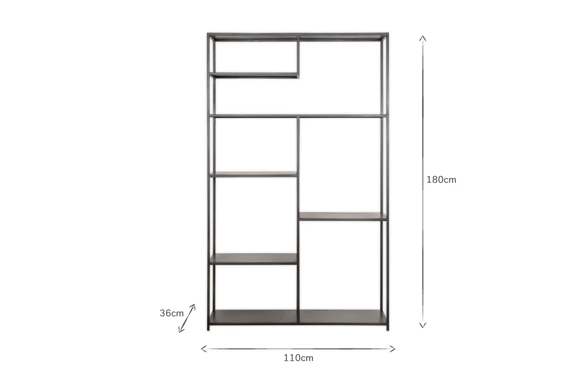 Nkuku - Tanvi Display Shelf - Black - Wide