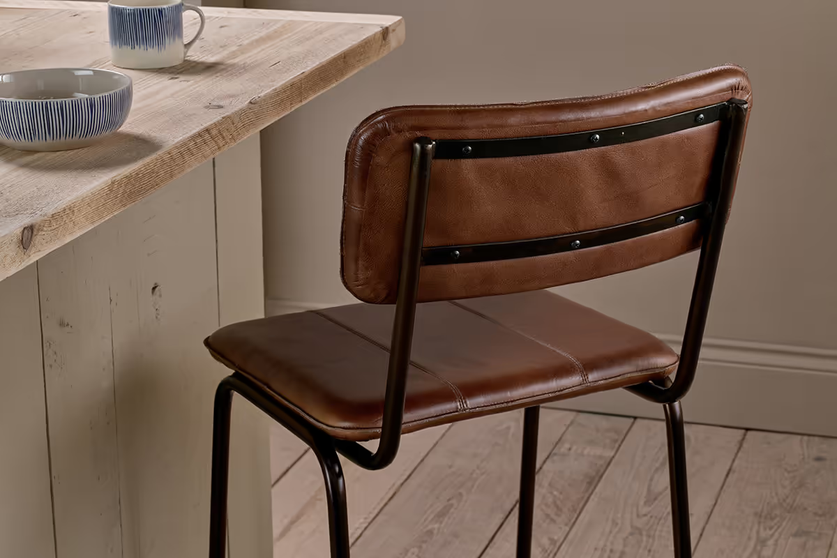 Nkuku - Ukari Counter Chair - Chocolate Brown