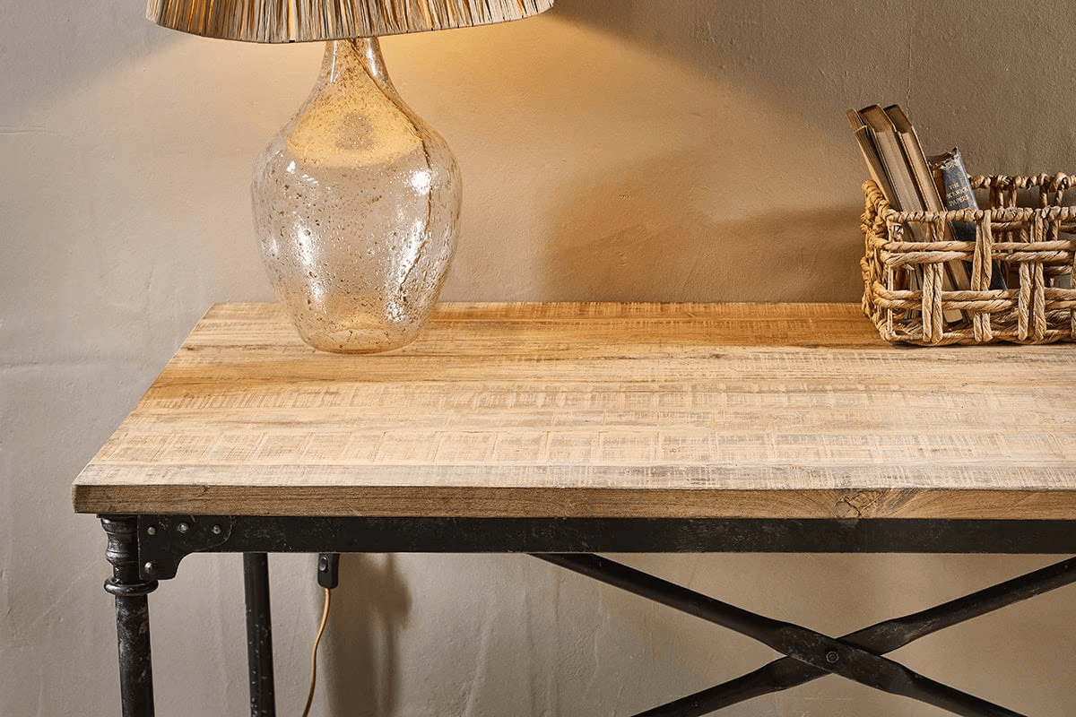 Nkuku - Benia Iron & Reclaimed Wood Desk