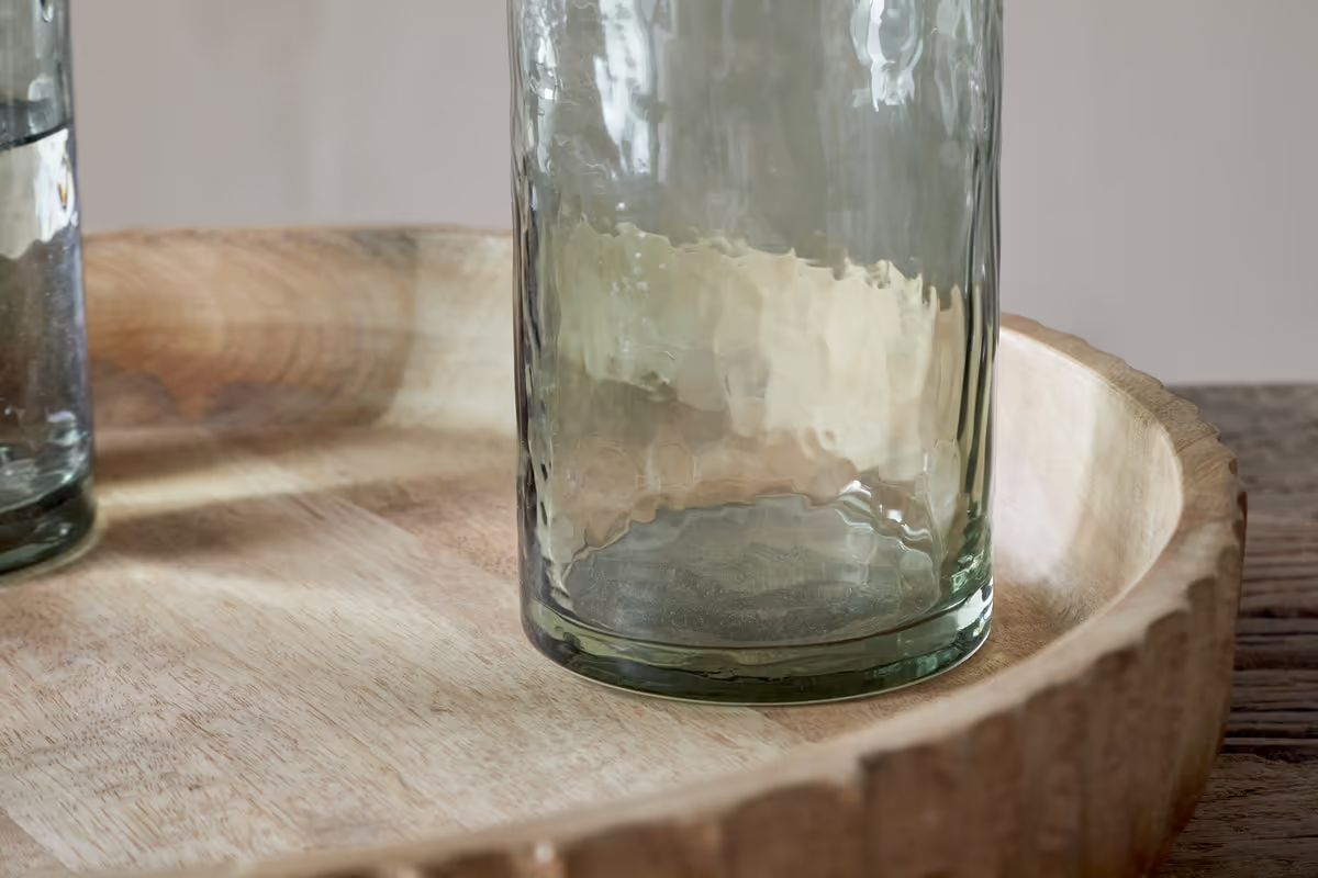 Nkuku - Yala Hammered Highball - Sage Green (Set of 4)