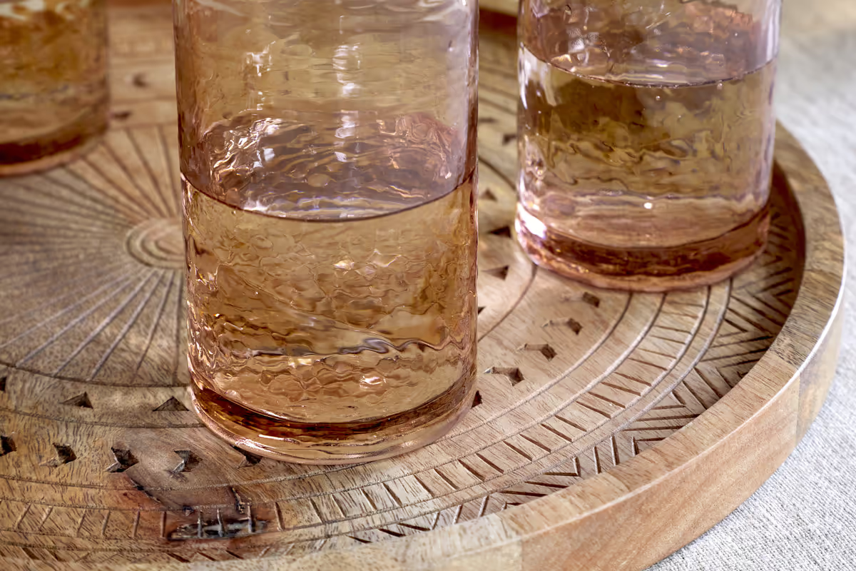 Nkuku - Yala Hammered Highball - Dusty Terracotta (Set of 4)