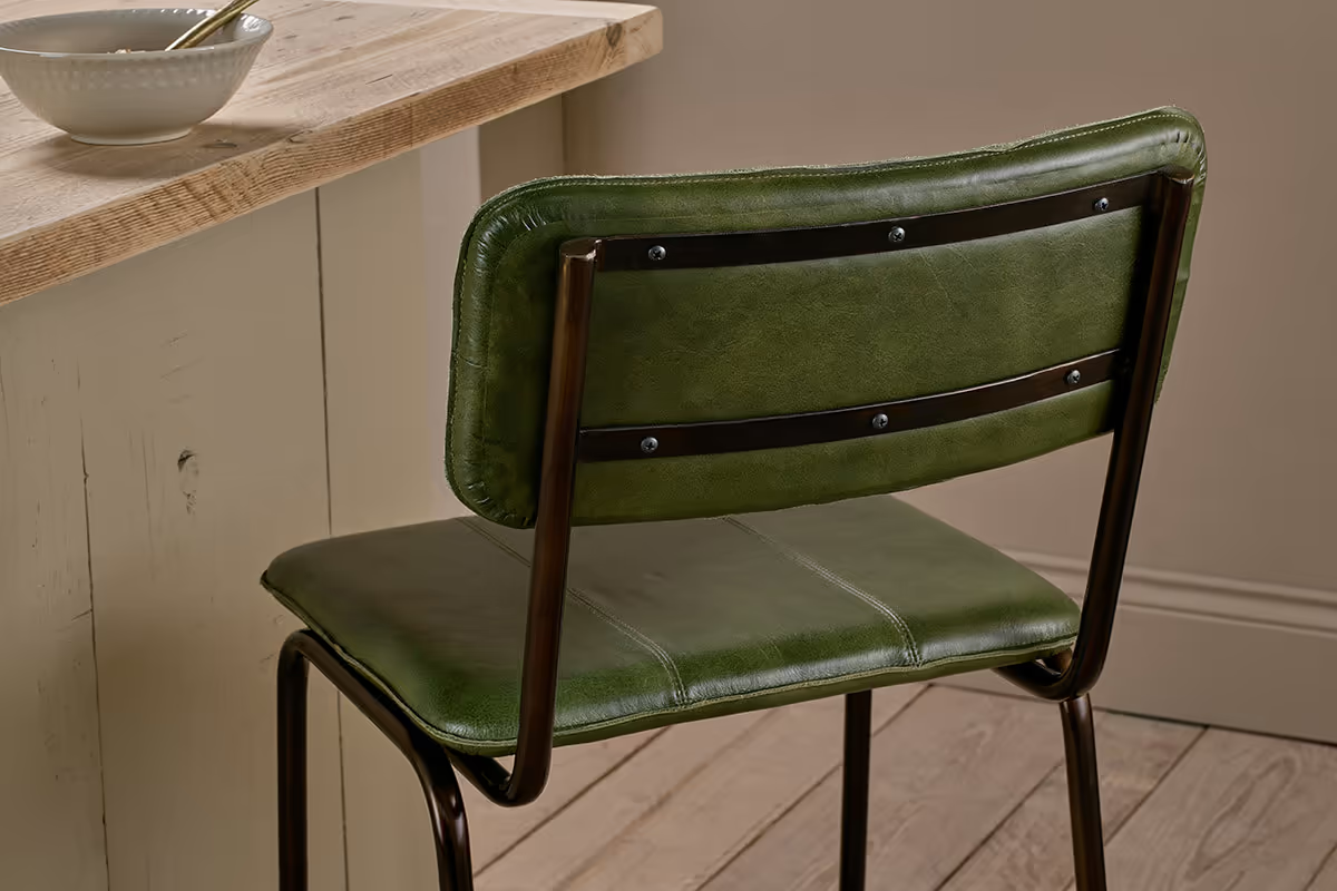 Nkuku - Ukari Counter Chair - Rich Green