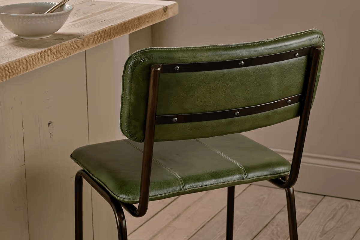 Nkuku - Ukari Counter Chair - Rich Green
