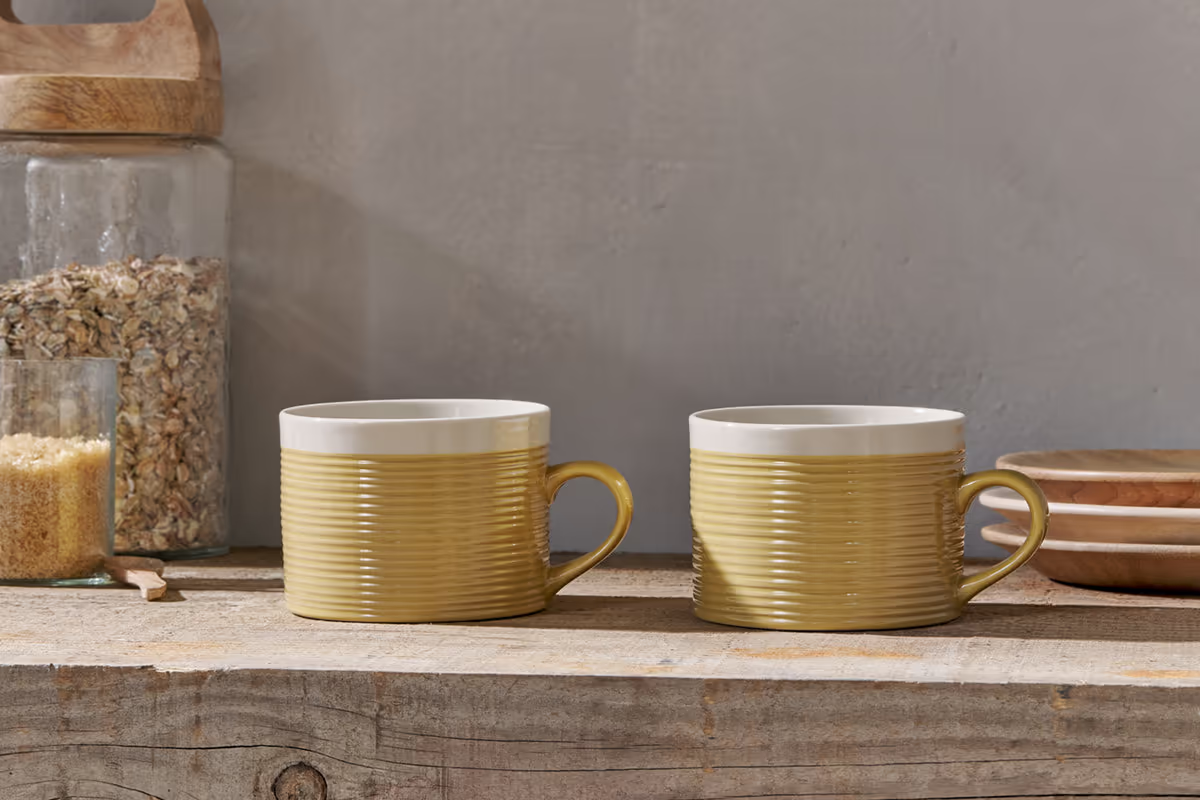 Nkuku - Kai Mugs - Mustard (Set of 2)
