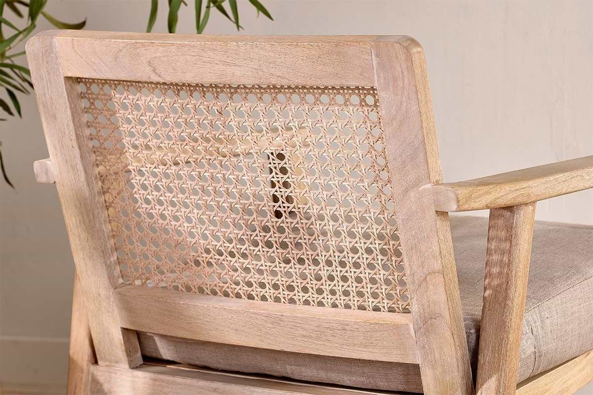 Nkuku - Atri Mango Wood & Cane Occasional Chair