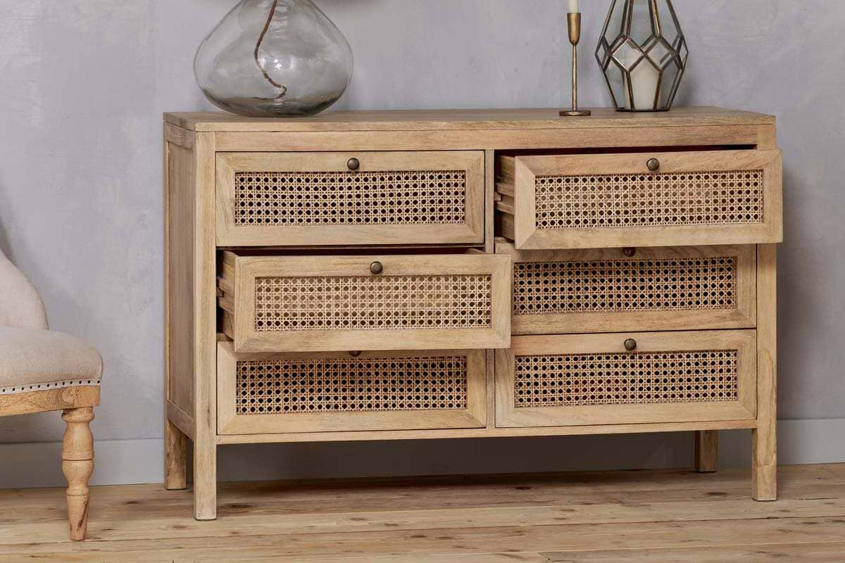 Nkuku - Kanz Mango Wood Chest Of Drawers - Natural