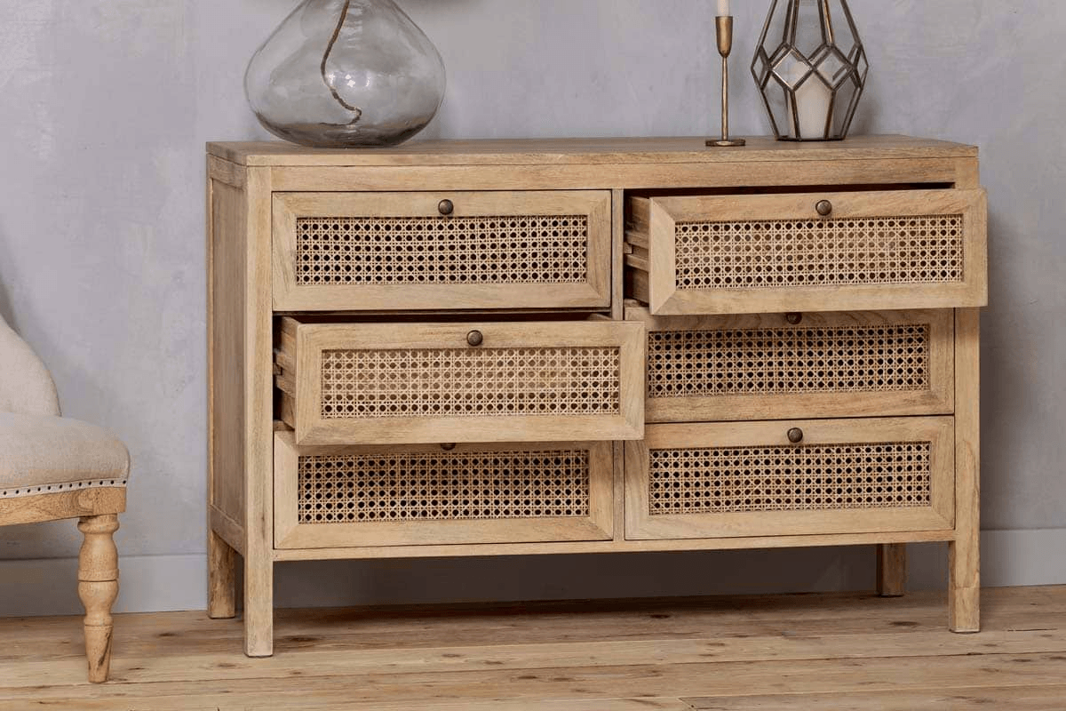 Nkuku - Kanz Mango Wood Chest Of Drawers - Natural