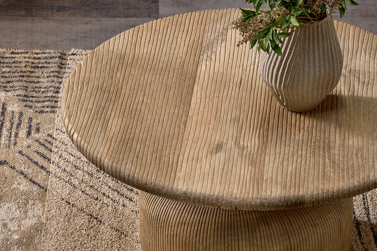 Nkuku - Vivan Grooved Wood Coffee Table
