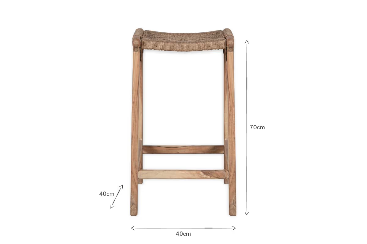 Nkuku - Vinay Woven Counter Stool - Natural