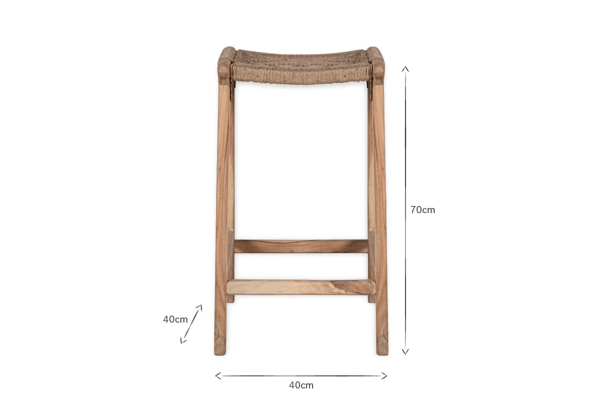 Nkuku - Vinay Woven Counter Stool - Natural