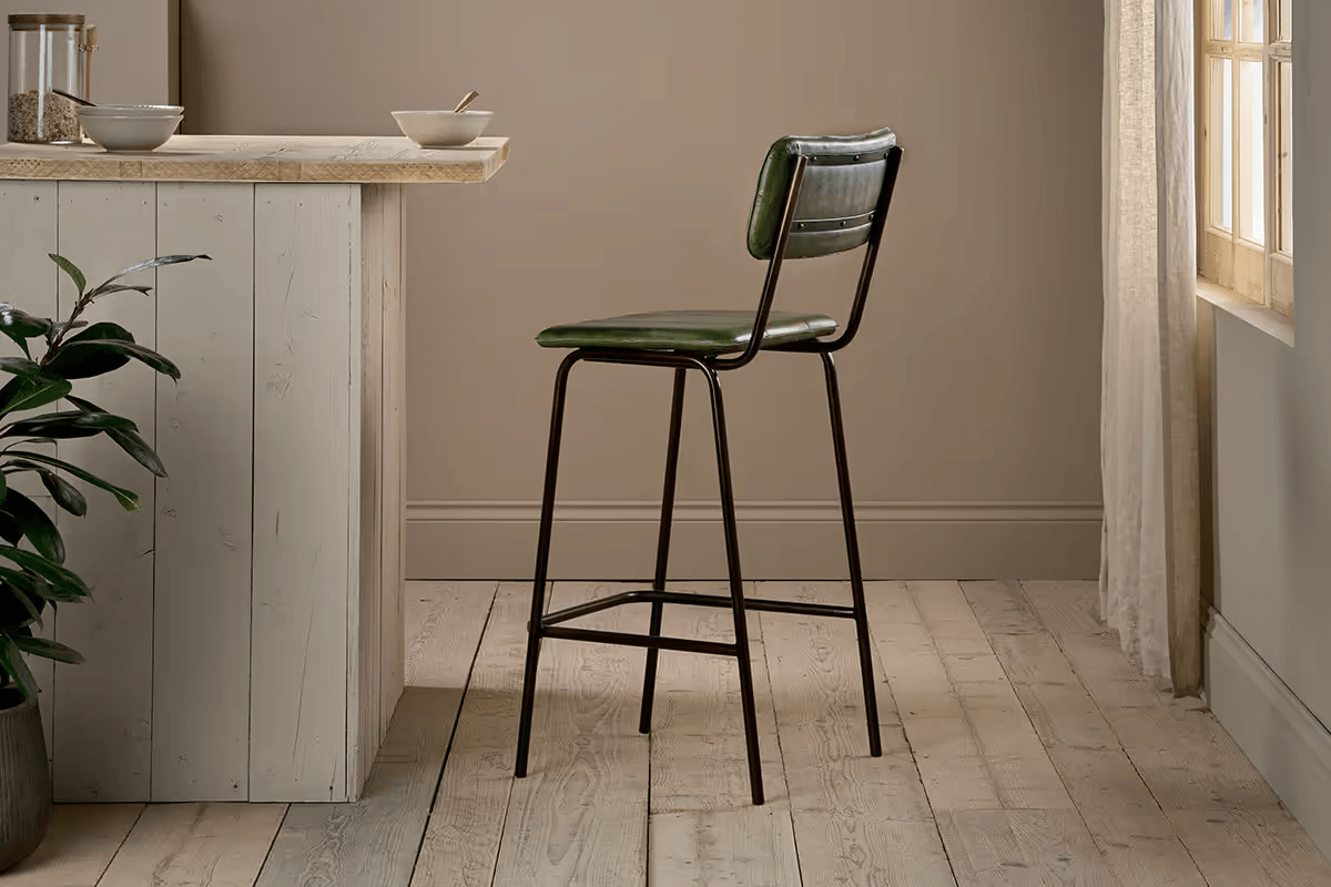 Nkuku - Ukari Counter Chair - Rich Green