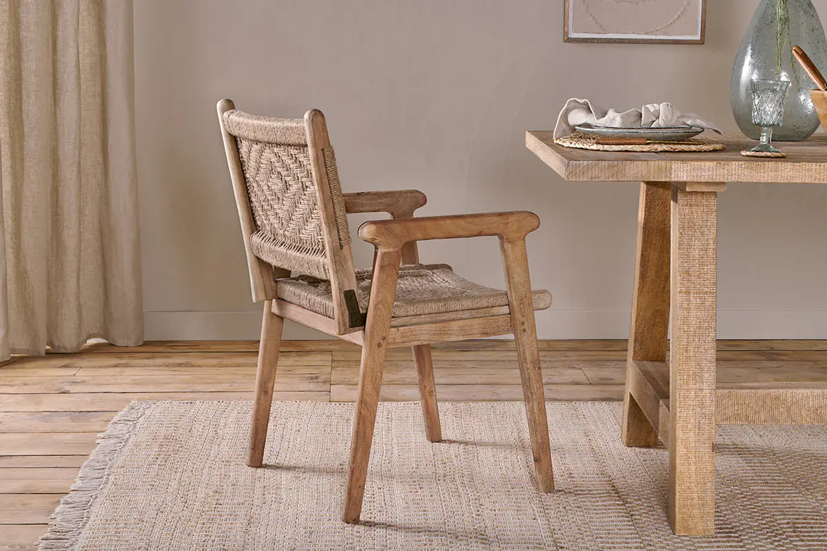 Nkuku - Vinay Woven Dining Chair - Natural